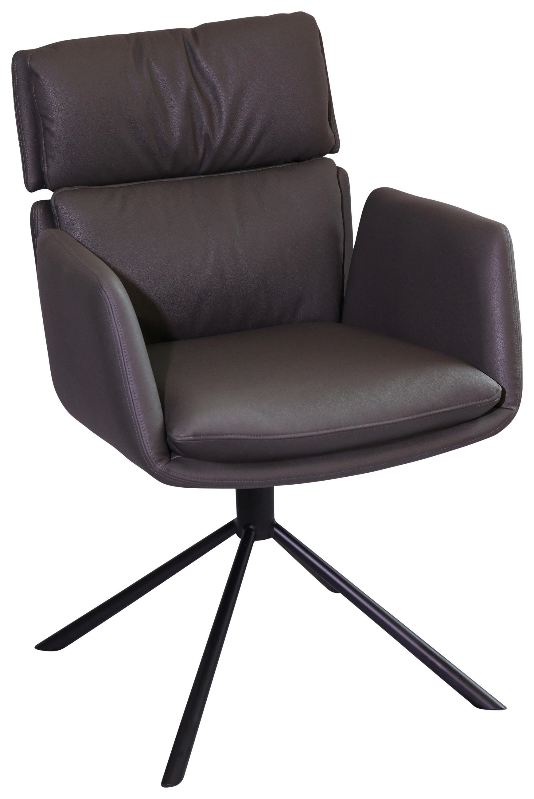 STOL MED ARMSTÖD järn mikrofiber  - grå/svart, Design, metall/textil (60/92/67cm) - Novel