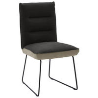 STUHL - Greige/Anthrazit, Design, Textil/Metall (49/93/59cm) - Dieter Knoll