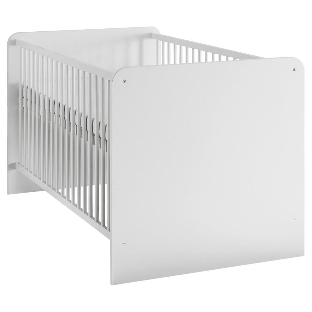 Babybett Bibo Weiß Dekor höhenverstellbar, Lattenrost