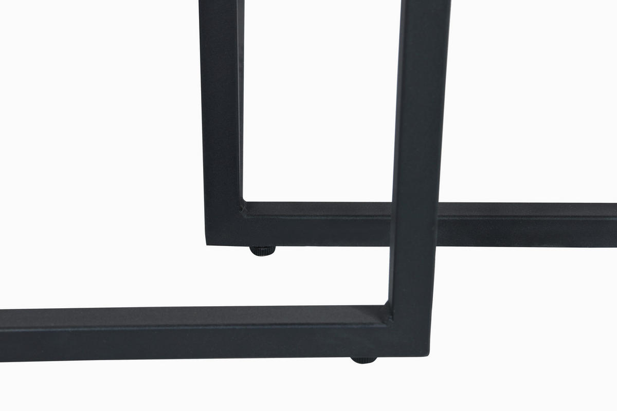 COUCHTISCH in Metall, Holzwerkstoff  - Schwarz/Weiß, Design, Holzwerkstoff/Metall (80/50/80cm) - MID.YOU