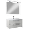 BADEZIMMER 4-teilig  in 82,2 cm  - Sandfarben/Chromfarben, Basics, Glas/Keramik (82,2cm)