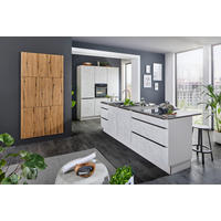 EINBAUKÜCHE   - Eichefarben/Grau, MODERN, Holzwerkstoff - Dieter Knoll
