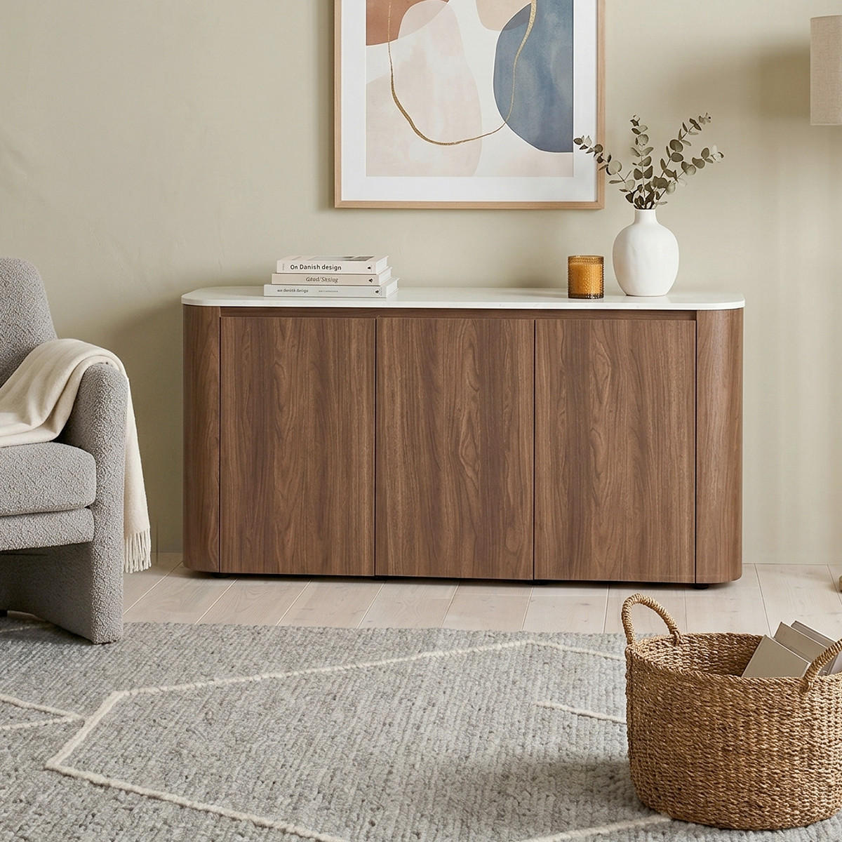 SIDEBOARD  150/74,1/39 cm  - Walnussfarben/Schwarz, KONVENTIONELL, Holzwerkstoff/Kunststoff (150/74,1/39cm) - MID.YOU