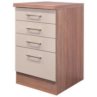 SCHUBKASTENUNTERSCHRANK 50/86/60 cm  in Sonoma Eiche, Kaschmir  - Kaschmir/Edelstahlfarben, MODERN, Holzwerkstoff/Metall (50/86/60cm) - FlexWell