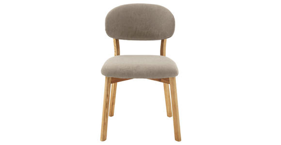 STUHL in Holz, Textil Taupe, Wildeiche  - Taupe/Wildeiche, KONVENTIONELL, Holz/Textil (50/82/57cm) - Venda