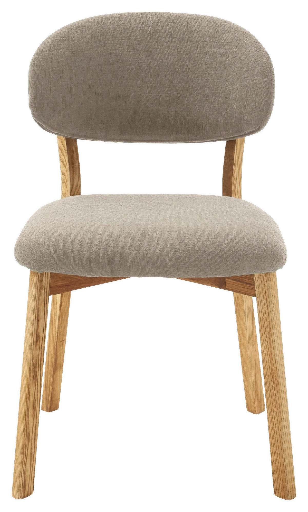 STUHL in Holz, Textil Taupe, Wildeiche  - Taupe/Wildeiche, KONVENTIONELL, Holz/Textil (50/82/57cm) - Venda