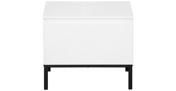 NACHTSCHRANK 49/43/35 cm  - Schwarz/Weiß, Design, Holzwerkstoff/Metall (49/43/35cm) - Hom`in