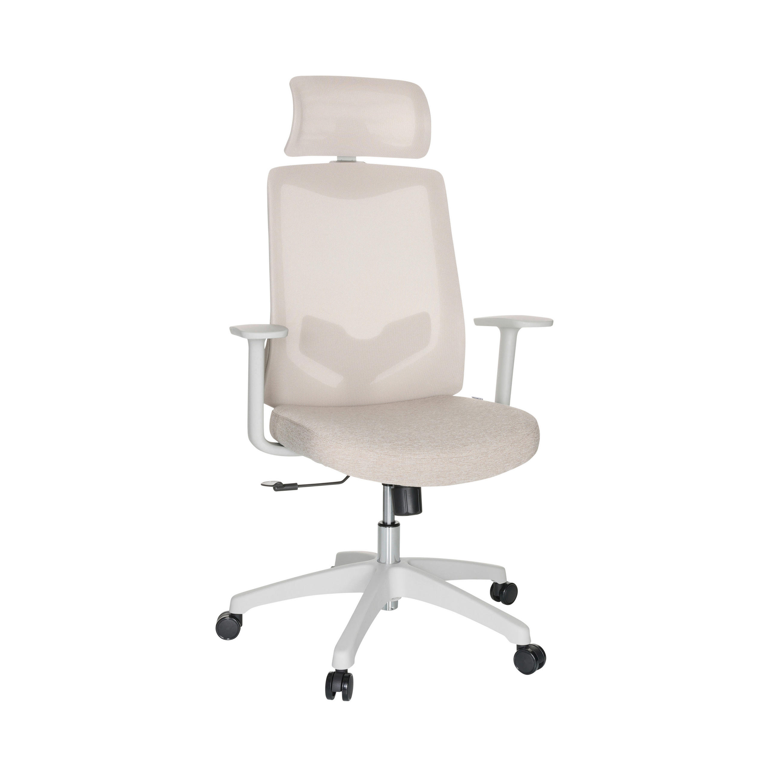 DREHSTUHL Netzbespannung, Flachgewebe Hellgrau, Beige  - Beige/Hellgrau, Basics, Kunststoff/Textil (69/115/68cm) - MID.YOU