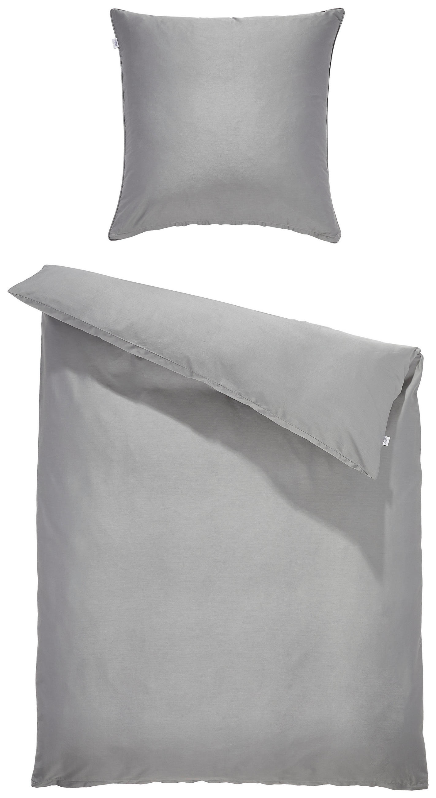 WENDEBETTWÄSCHE SW-PURE Satin 135/200 cm  - Grau, KONVENTIONELL, Textil (135/200cm) - Schöner Wohnen