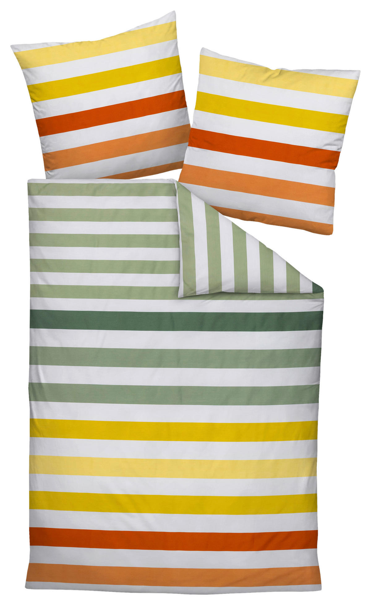 BETTWÄSCHE Makosatin  - Dunkelgelb, Design, Textil (135cm) - Janine