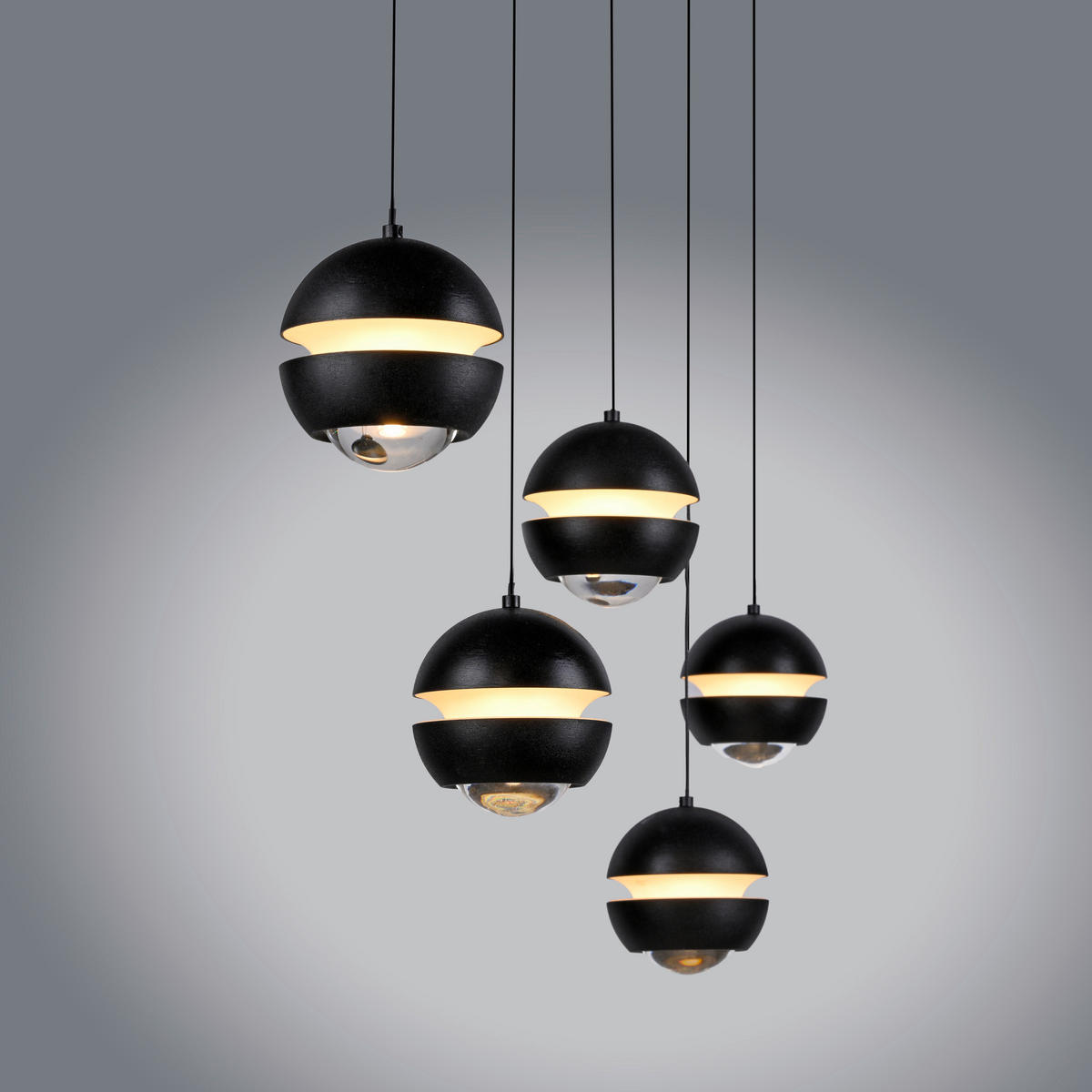 LED-PENDELLEUCHTE 110/10/220 cm  - Schwarz, Design, Kunststoff/Metall (110/10/220cm) - Schöner Wohnen