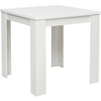 JÍDELNÍ STŮL, bílá, 80/75/80 cm - bílá, Basics, kompozitní dřevo (80/75/80cm) - Carryhome
