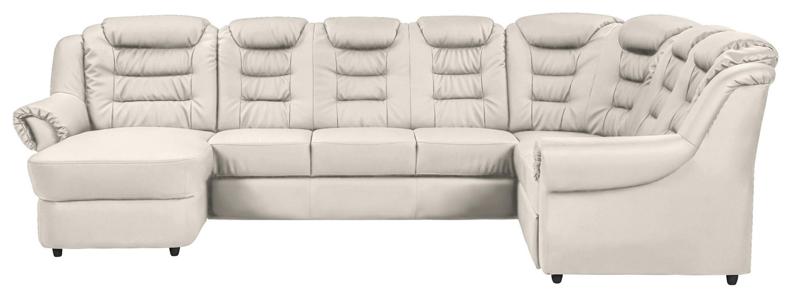 Wohnlandschaft Boston Weiß Lederlook