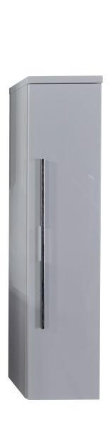 MIDISCHRANK 30/130,8/33 cm  - Chromfarben/Weiß, KONVENTIONELL, Glas/Holzwerkstoff (30/130,8/33cm) - Dieter Knoll