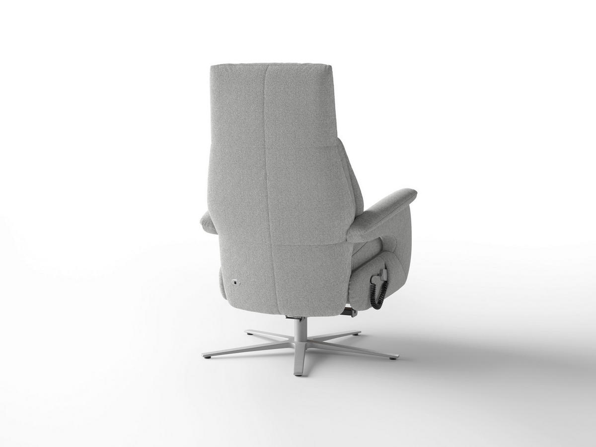 RELAXSESSEL in Textil Silberfarben  - Silberfarben, Basics, Textil/Metall (75/110/85cm) - Sit & More