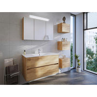 BADEZIMMER 5-teilig  in 100 cm  - Eichefarben/Weiß, Basics, Keramik/Holzwerkstoff (100cm) - MID.YOU