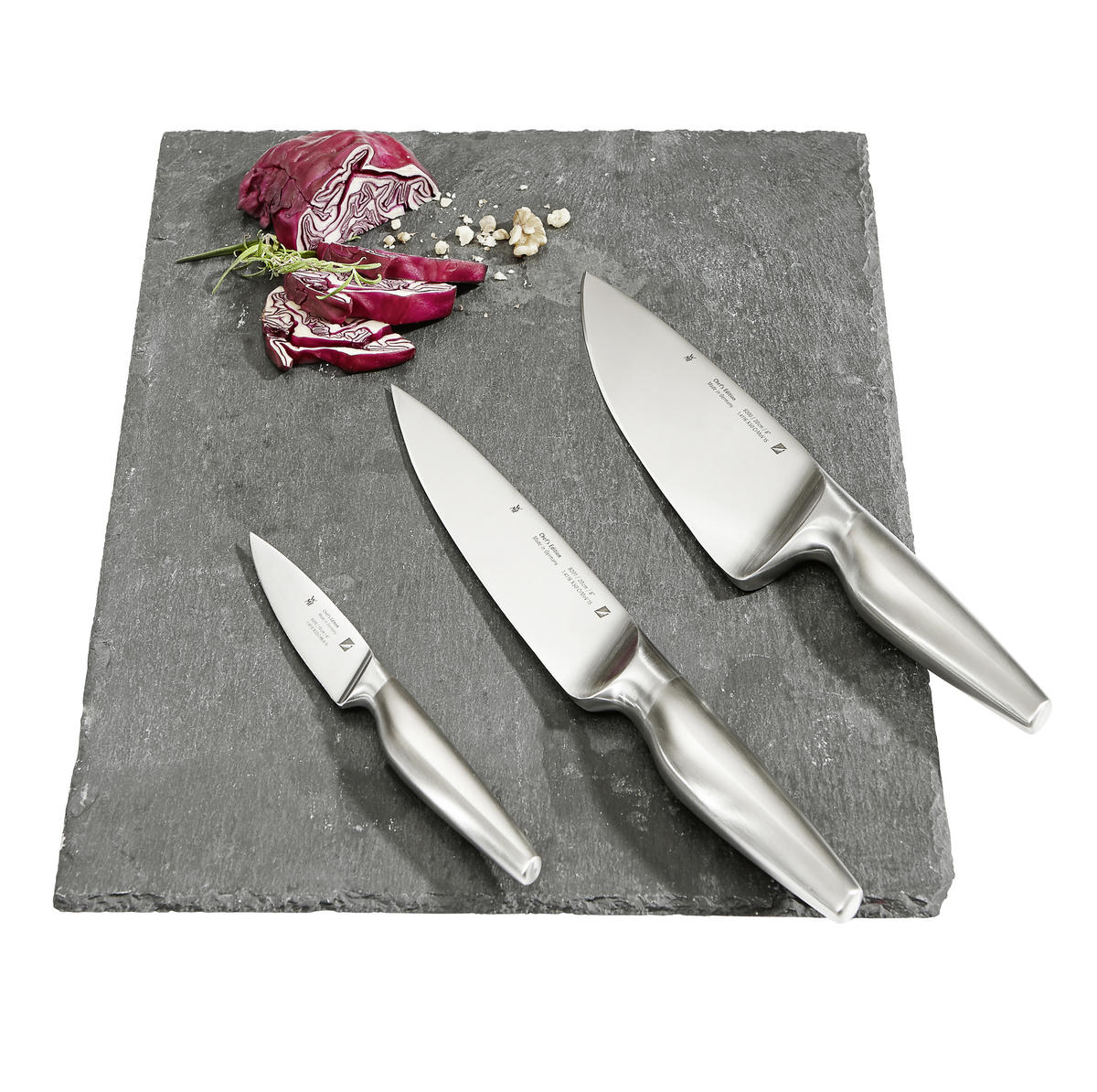 MESSERSET Chef´s Edition 3-teilig  - Edelstahlfarben, Design, Metall (40/20/5cm) - WMF