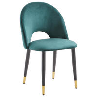 STUHL  in Stahl Samt Metall, Textil, Holzwerkstoff  - Goldfarben/Schwarz, Design, Holzwerkstoff/Textil (49/54/84cm) - Kare-Design