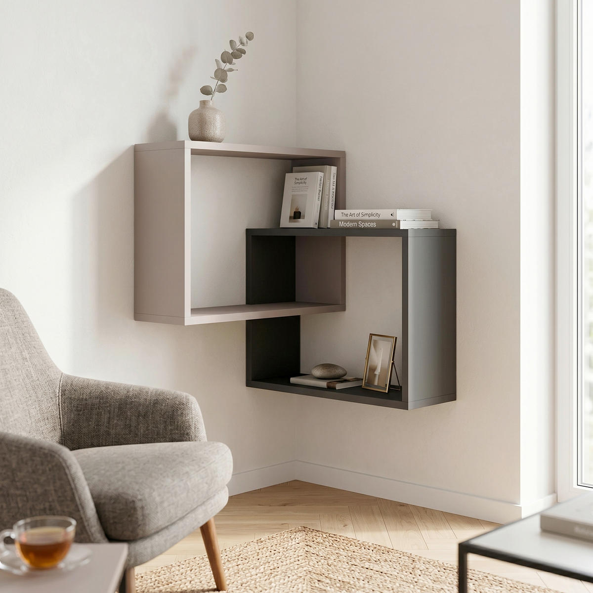 WANDBOARD60/68/20 cm Beige  - Beige, Design, Holzwerkstoff (60/68/20cm) - Livetastic