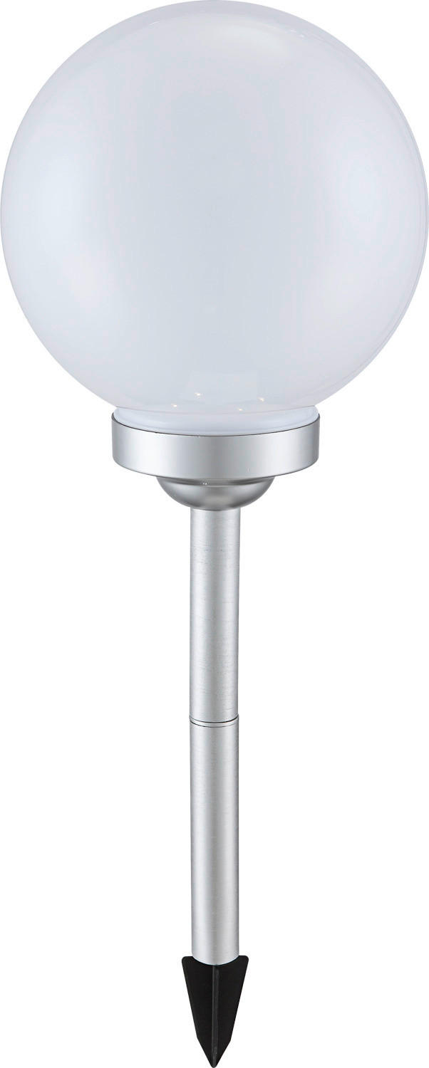 SOLARLEUCHTE  - Silberfarben/Weiß, Basics, Kunststoff (30/70cm) - Globo