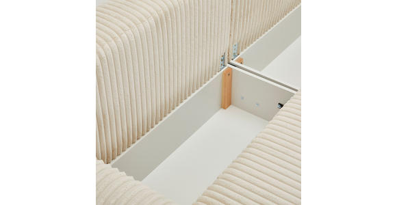 SCHLAFSOFA Cord, Plüsch Creme - Creme/Schwarz, MODERN, Kunststoff/Textil (240/90/120cm) - Carryhome