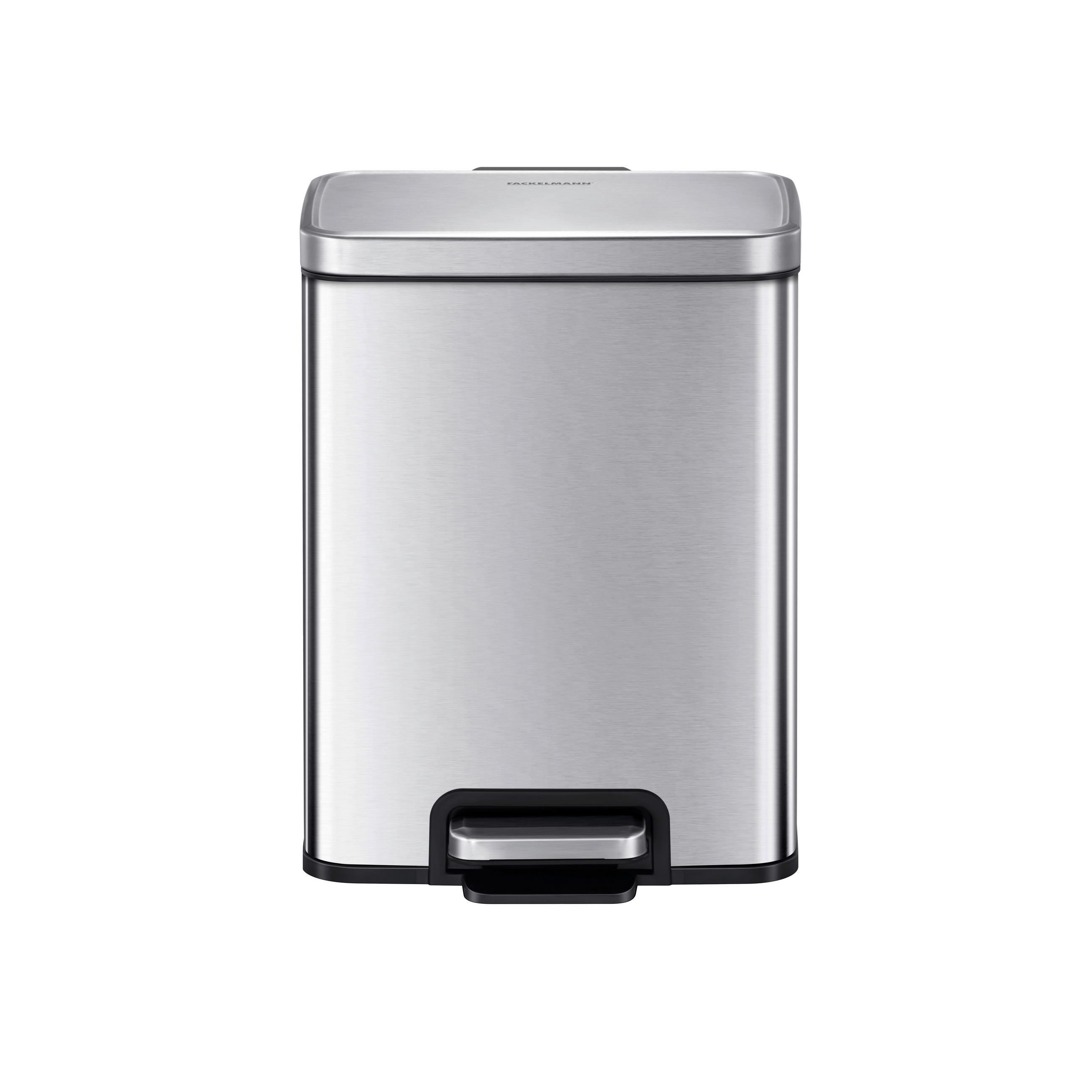 ABFALLEIMER Chicago 6 L  - Edelstahlfarben/Anthrazit, Basics, Kunststoff/Metall (21,8/21,1/30,1cm) - Fackelmann