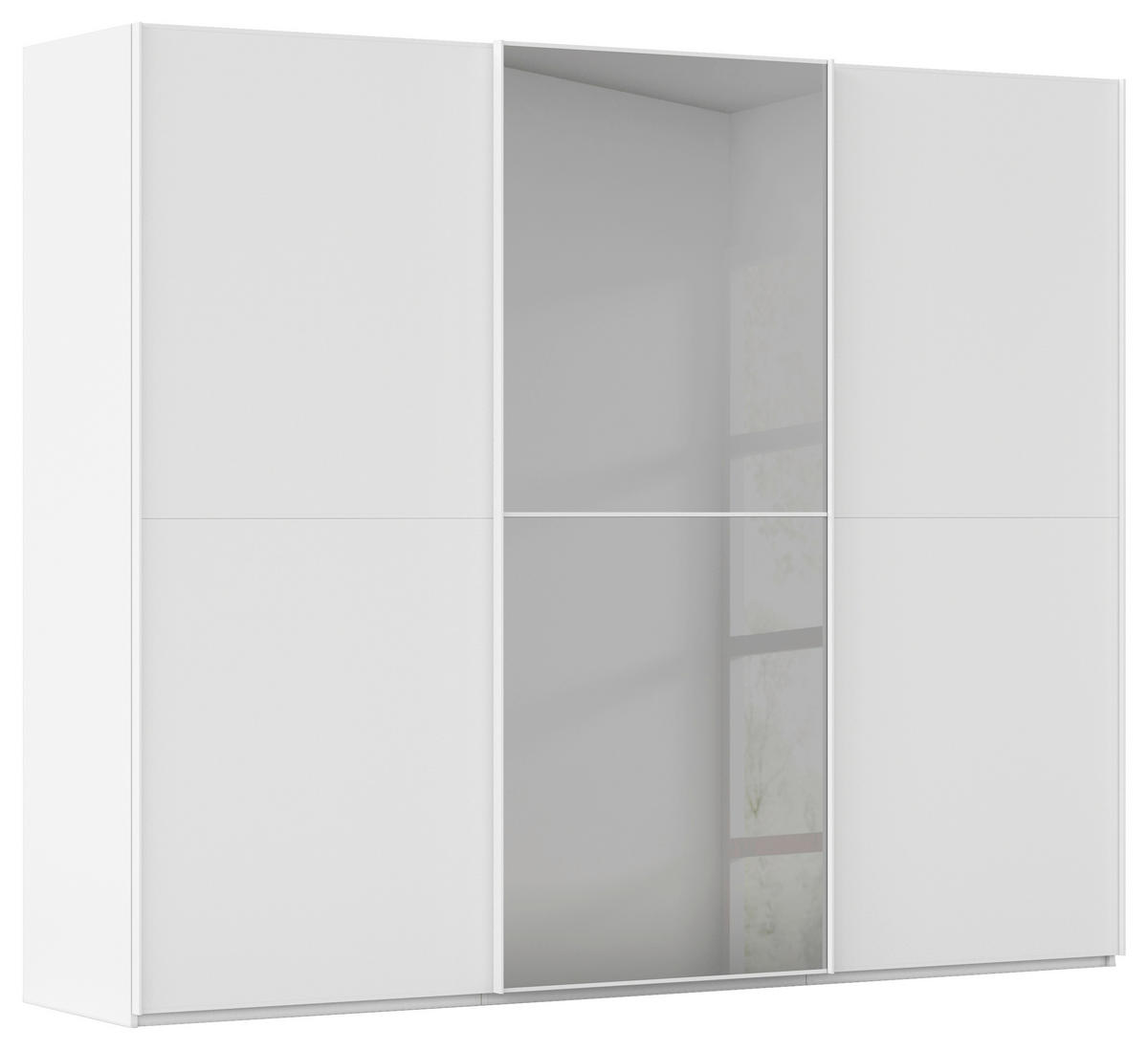 SCHWEBETÜRENSCHRANK  in Weiß  - Weiß, KONVENTIONELL, Glas/Holzwerkstoff (301/223/68cm) - Novel