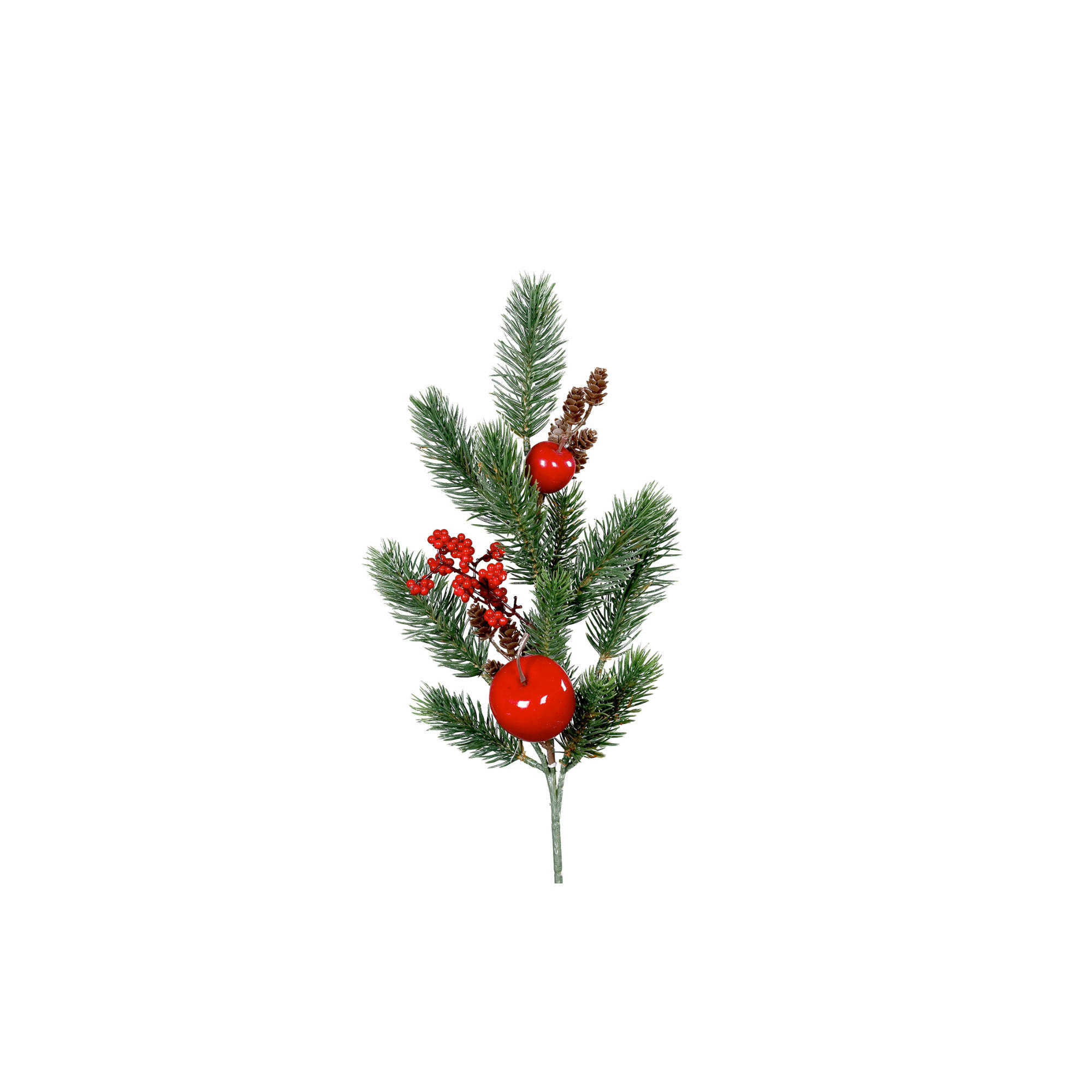 DEKOZWEIG - Rot/Braun, LIFESTYLE, Kunststoff (51cm)