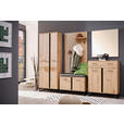 GARDEROBE 5-teilig  in 260/194,5/35 cm  - Schwarz/Eiche Artisan, Basics, Holzwerkstoff (260/194,5/35cm) - Carryhome