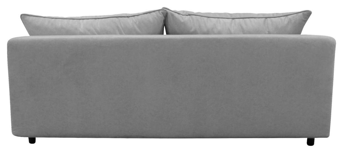 SCHLAFSOFA in Velours Hellgrau  - Goldfarben/Hellgrau, Design, Textil/Metall (200/90/97cm) - MID.YOU