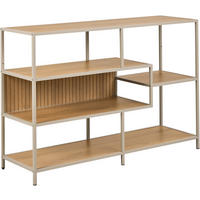 REGAL Grau, Eichefarben  - Eichefarben/Grau, MODERN, Holzwerkstoff/Metall (114/78/35cm) - Xora