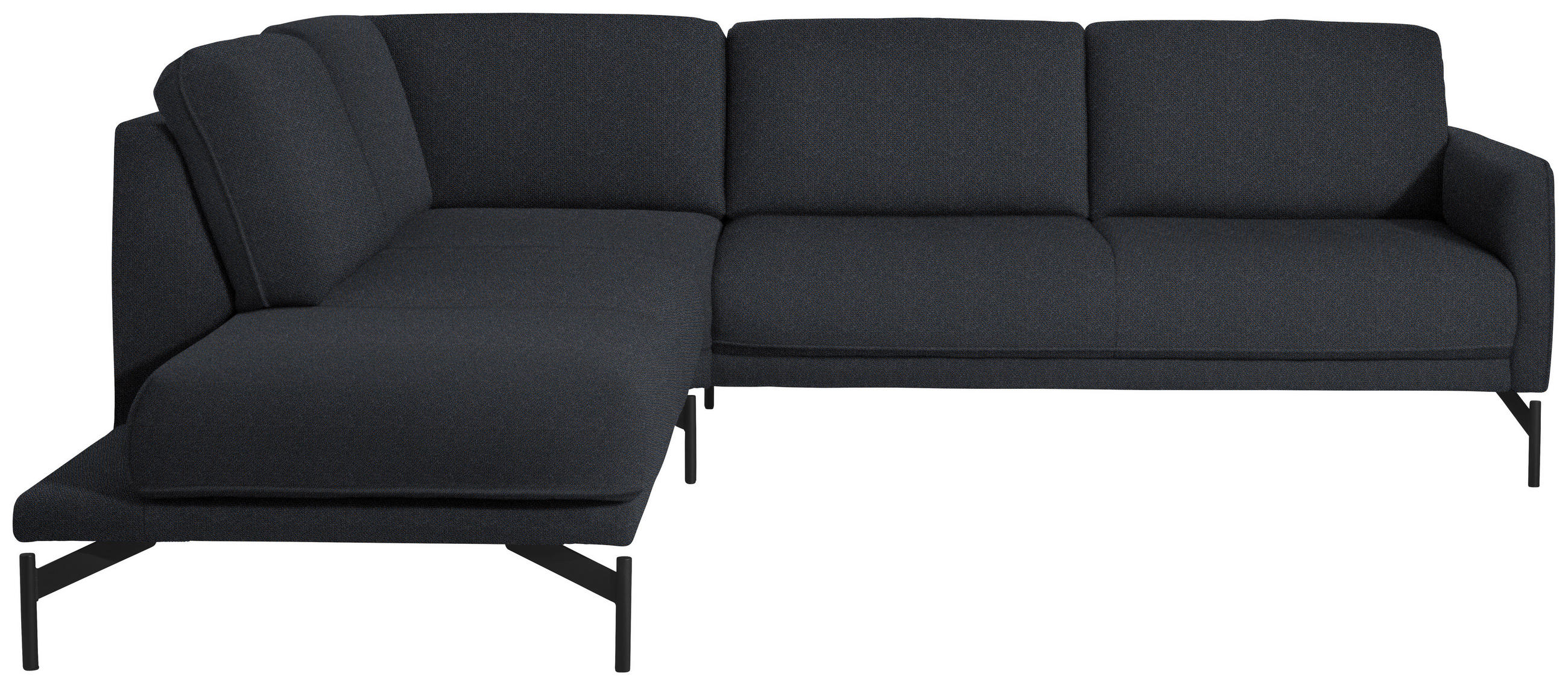ECKSOFA in Flachgewebe Pflaume  - Pflaume/Anthrazit, Design, Textil/Metall (230/254cm) - Johann Jakob