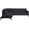 ECKSOFA in Flachgewebe Pflaume  - Pflaume/Anthrazit, Design, Textil/Metall (230/254cm) - Johann Jakob