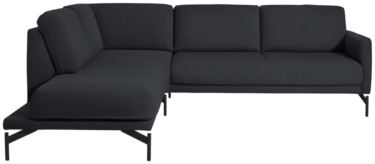 ECKSOFA in Flachgewebe Pflaume  - Pflaume/Anthrazit, Design, Textil/Metall (230/254cm) - Johann Jakob