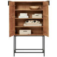 HIGHBOARD  in 90/160/42 cm  - Schwarz/Akaziefarben, Trend, Holz/Metall (90/160/42cm) - Ambia Home
