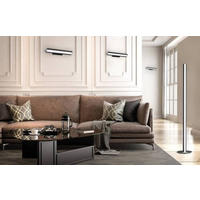 LED-STEHLEUCHTE 10/140 cm    - Schwarz/Nickelfarben, Design, Metall (10/140cm) - Fischer & Honsel