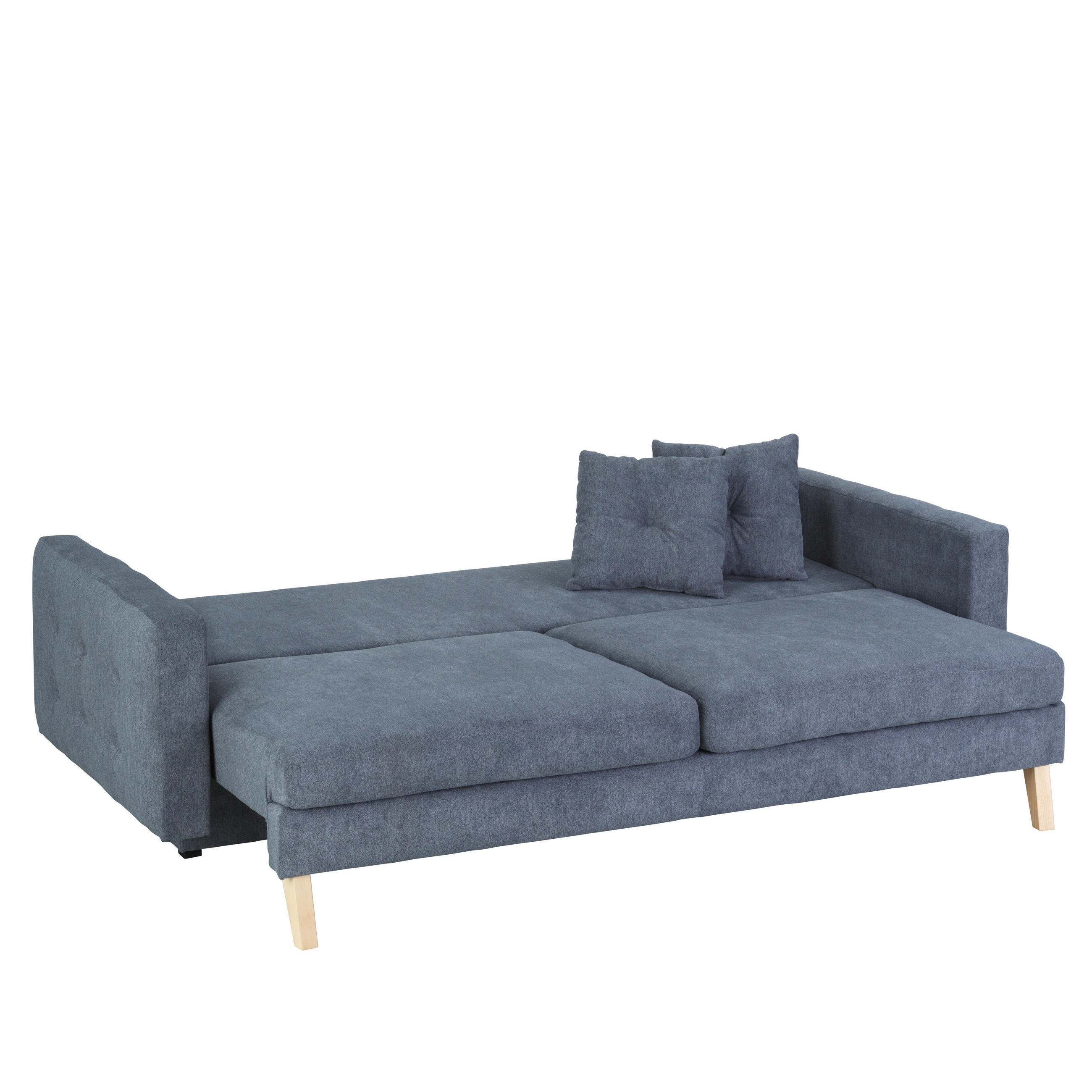 BÄDDSOFFA i flatväv antracit  - antracit/naturfärgad, Design, textil (225/70/98cm) - Livetastic