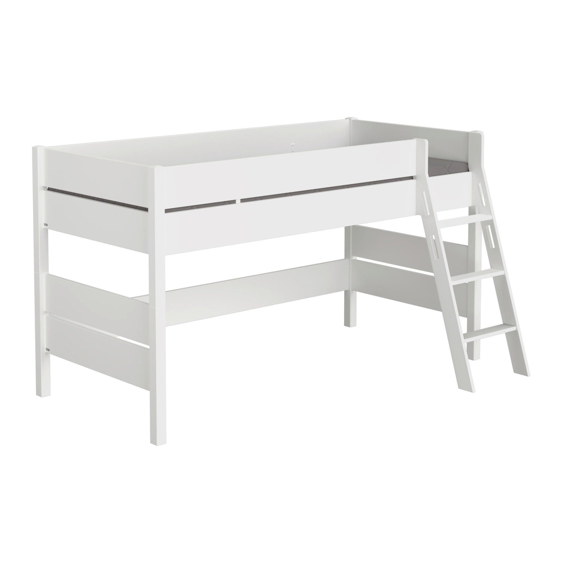 HOCHBETT 120/200 cm Weiß Grau  - Weiß/Grau, KONVENTIONELL, Holzwerkstoff (120/200cm) - Paidi