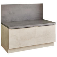 KÜCHENUNTERSCHRANK 110/94/60 cm  in Weiß, Anthrazit  - Anthrazit/Schwarz, Design, Holzwerkstoff/Kunststoff (110/94/60cm) - MID.YOU