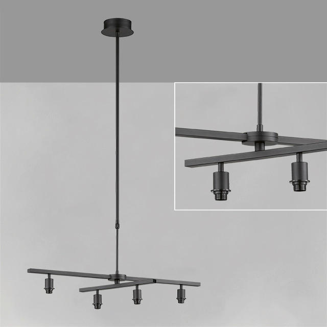 HÄNGLAMPA Modular S 81/140 cm  - svart, Basics, metall (81/140cm) - Fischer & Honsel