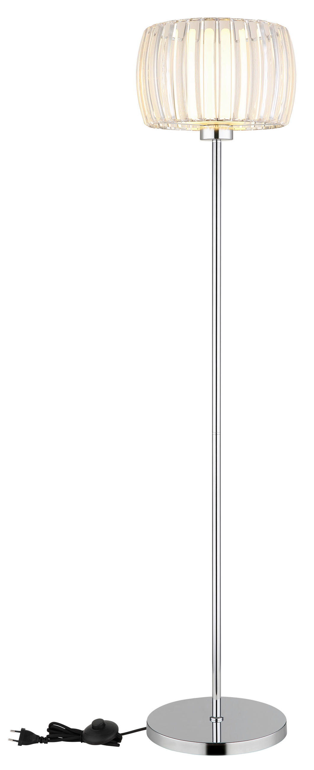 STEHLEUCHTE 32,5/150 cm    - Klar/Opal, Design, Glas/Kunststoff (32,5/150cm) - Globo