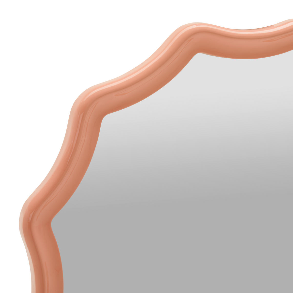 WANDSPIEGEL 100/100/4,5 cm    in wellenförmig  - Aprikose/Orange, Design, Glas/Holzwerkstoff (100/100/4,5cm) - Novel