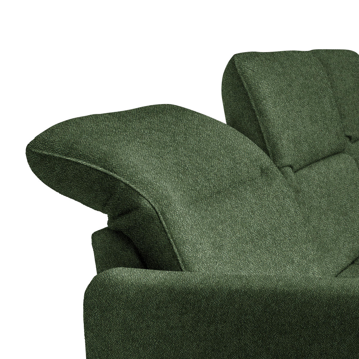 CloseUp von Livetastic ECKSOFA Olivgrün Flachgewebe.