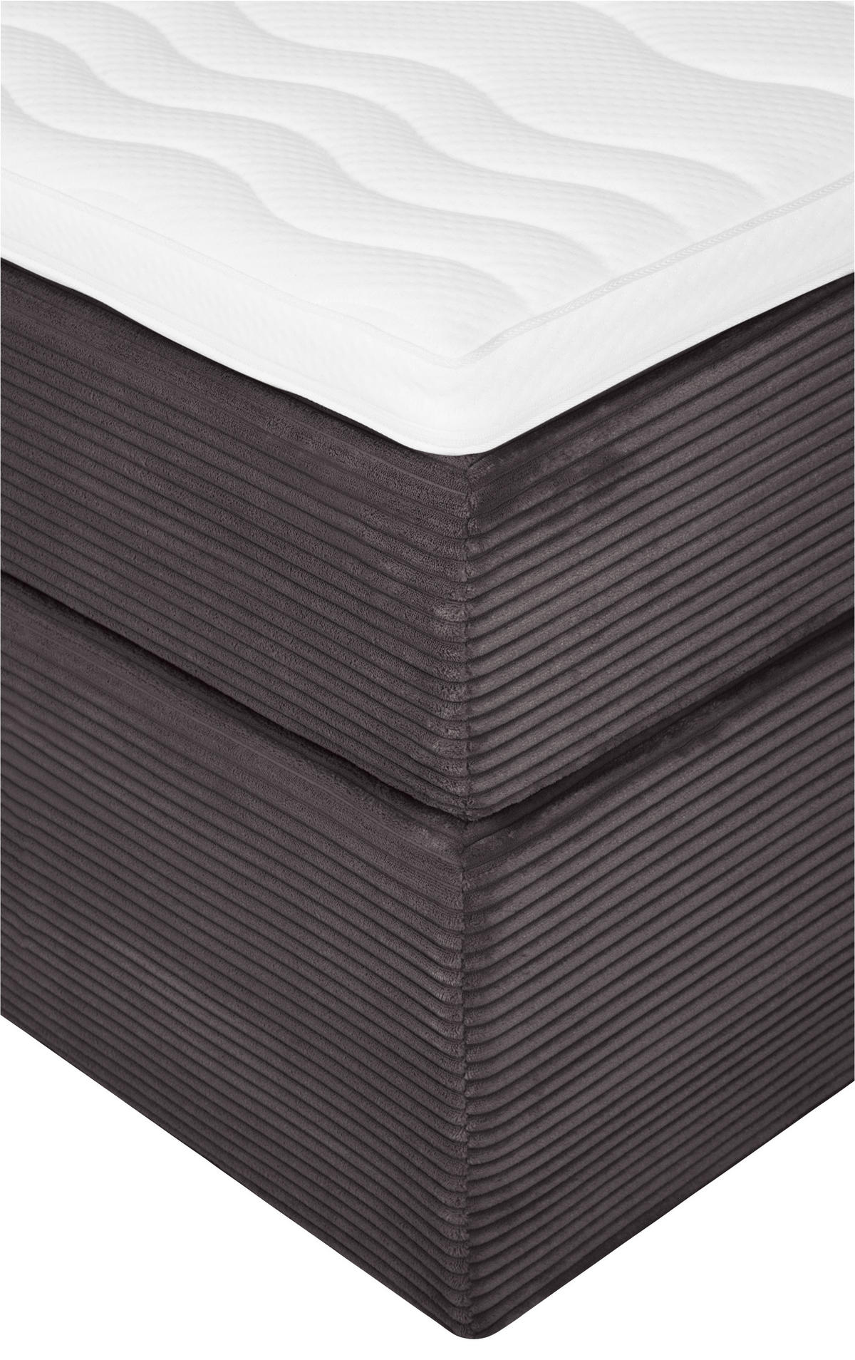 BOXSPRINGBETT 160/200 cm  in Mokka  - Schwarz/Mokka, Konventionell, Holz/Textil (160/200cm) - Carryhome