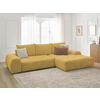 ECKSCHLAFSOFA EVEREST Flachgewebe Gelb  inkl. Rückenkissen, Schlaffunktion  - Gelb/Schwarz, MODERN, Kunststoff/Textil (318/180cm)