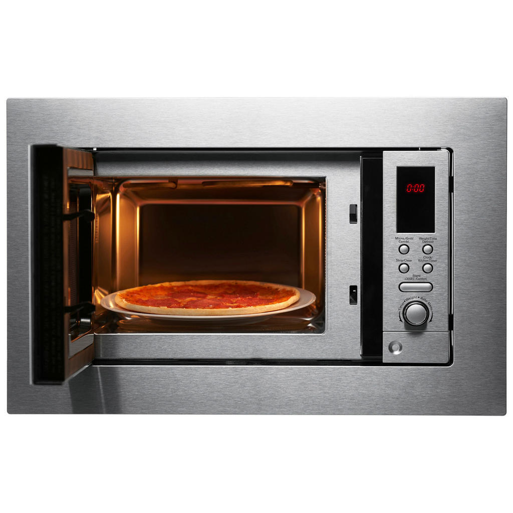 Thumbnail - Respekta Einbaumikrowelle Nadia, Edelstahl, Metall, Glas, 59.5x38.8x34.4 cm, Garraumbeleuchtung, Grillfunktion, Auftaufu...