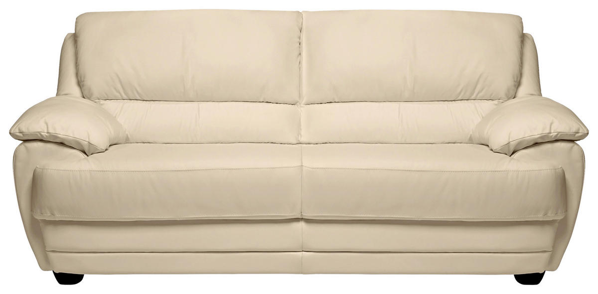 2-SITZER-SOFA in Lederlook Beige  - Beige, Design, Kunststoff/Textil (209/97/100cm) - Livetastic