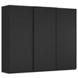 SCHWEBETÜRENSCHRANK 242/223/68 cm 3-türig Schwarz  - Schwarz, KONVENTIONELL, Holzwerkstoff/Metall (242/223/68cm) - Novel