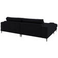 ECKSOFA  in Flachgewebe Schwarz  177/253 cm  - Schwarz, Design, Textil/Metall (177/253cm) - Dieter Knoll