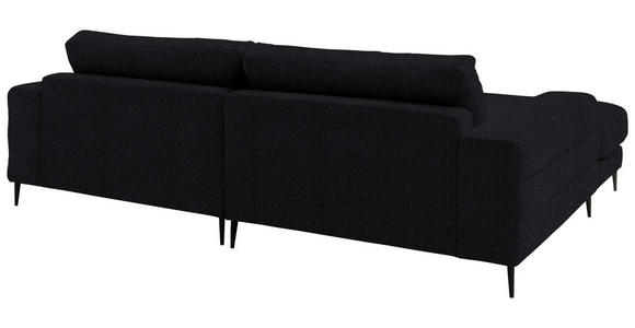 ECKSOFA  in Flachgewebe Schwarz  177/253 cm  - Schwarz, Design, Textil/Metall (177/253cm) - Dieter Knoll